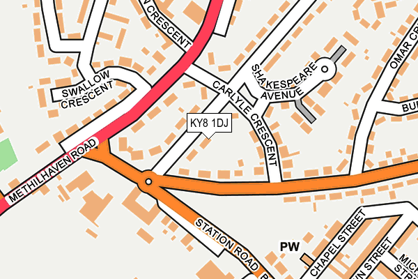 KY8 1DJ map - OS OpenMap – Local (Ordnance Survey)