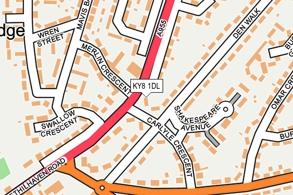 KY8 1DL map - OS OpenMap – Local (Ordnance Survey)