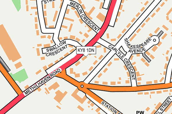 KY8 1DN map - OS OpenMap – Local (Ordnance Survey)