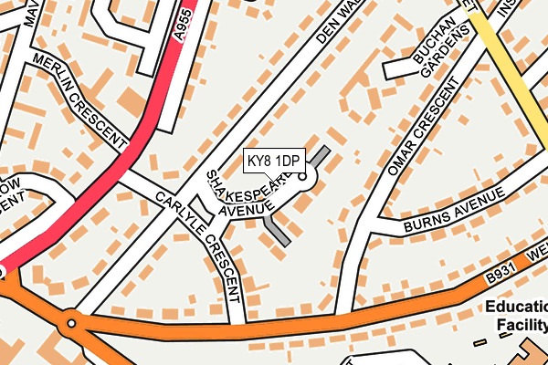 KY8 1DP map - OS OpenMap – Local (Ordnance Survey)