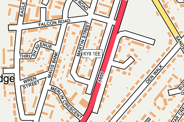 KY8 1EE map - OS OpenMap – Local (Ordnance Survey)