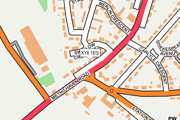 KY8 1EG map - OS OpenMap – Local (Ordnance Survey)