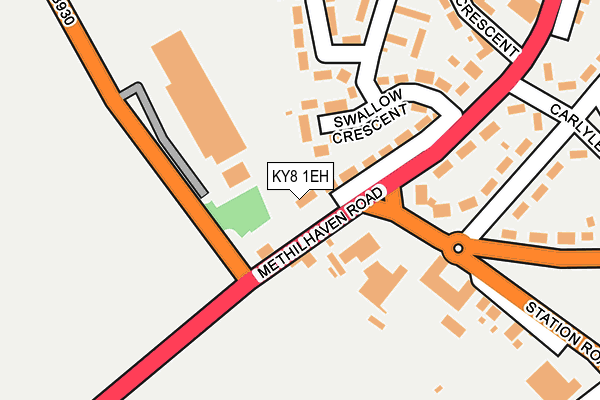 KY8 1EH map - OS OpenMap – Local (Ordnance Survey)