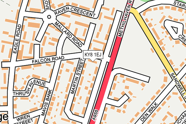 KY8 1EJ map - OS OpenMap – Local (Ordnance Survey)
