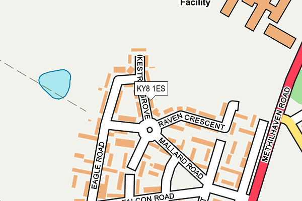 KY8 1ES map - OS OpenMap – Local (Ordnance Survey)