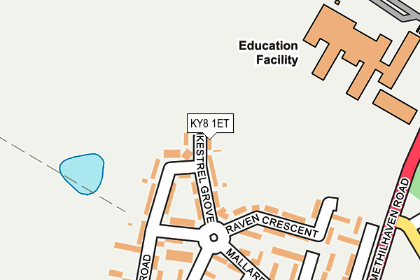 KY8 1ET map - OS OpenMap – Local (Ordnance Survey)