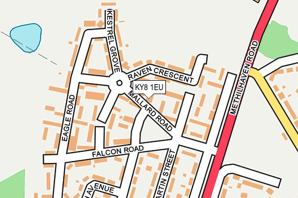 KY8 1EU map - OS OpenMap – Local (Ordnance Survey)