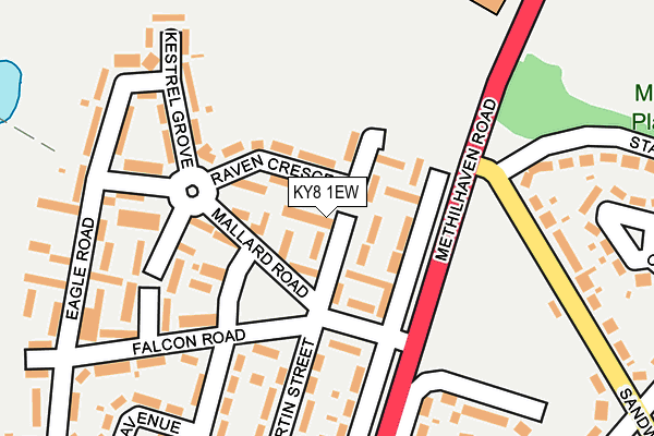 KY8 1EW map - OS OpenMap – Local (Ordnance Survey)