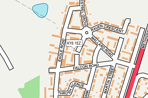 KY8 1EZ map - OS OpenMap – Local (Ordnance Survey)