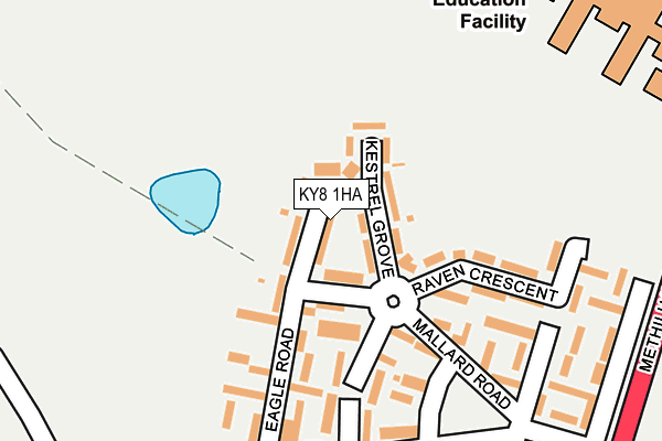 KY8 1HA map - OS OpenMap – Local (Ordnance Survey)