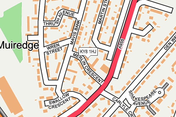 KY8 1HJ map - OS OpenMap – Local (Ordnance Survey)