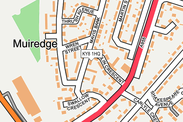 KY8 1HQ map - OS OpenMap – Local (Ordnance Survey)