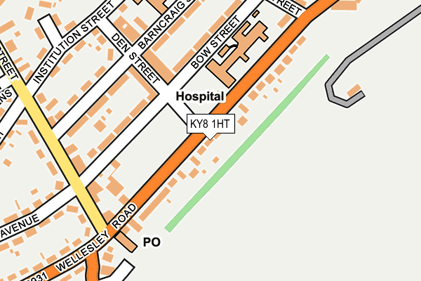 KY8 1HT map - OS OpenMap – Local (Ordnance Survey)