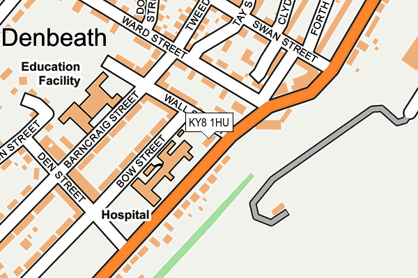 KY8 1HU map - OS OpenMap – Local (Ordnance Survey)