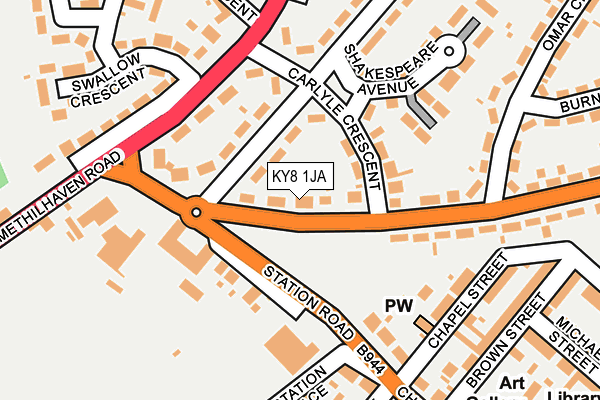 KY8 1JA map - OS OpenMap – Local (Ordnance Survey)