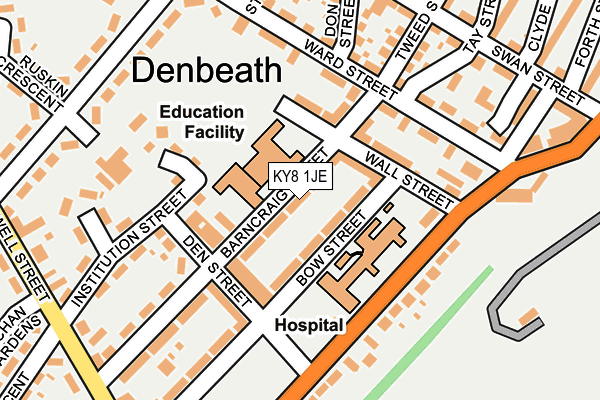 KY8 1JE map - OS OpenMap – Local (Ordnance Survey)