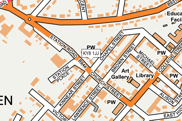 KY8 1JJ map - OS OpenMap – Local (Ordnance Survey)