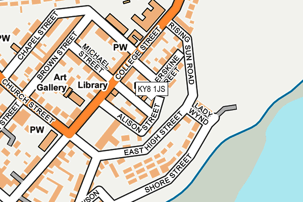 KY8 1JS map - OS OpenMap – Local (Ordnance Survey)