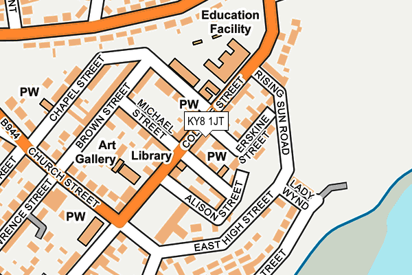KY8 1JT map - OS OpenMap – Local (Ordnance Survey)