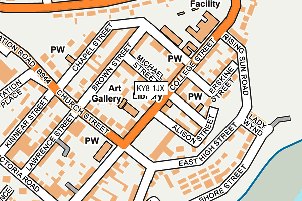 KY8 1JX map - OS OpenMap – Local (Ordnance Survey)