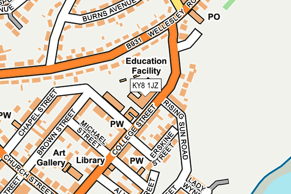 KY8 1JZ map - OS OpenMap – Local (Ordnance Survey)