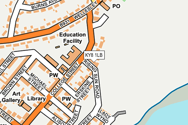 KY8 1LB map - OS OpenMap – Local (Ordnance Survey)