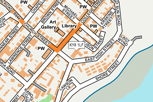 KY8 1LF map - OS OpenMap – Local (Ordnance Survey)