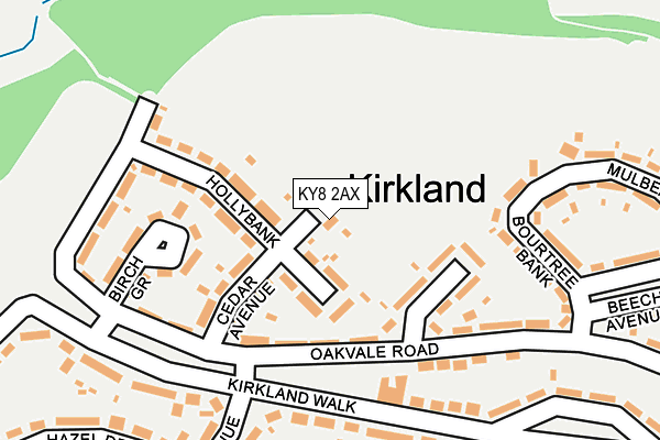 KY8 2AX map - OS OpenMap – Local (Ordnance Survey)