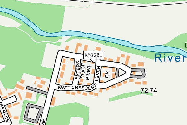 KY8 2BL map - OS OpenMap – Local (Ordnance Survey)
