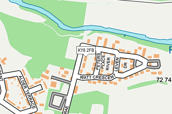 KY8 2FB map - OS OpenMap – Local (Ordnance Survey)