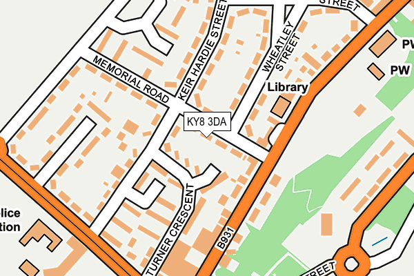 KY8 3DA map - OS OpenMap – Local (Ordnance Survey)