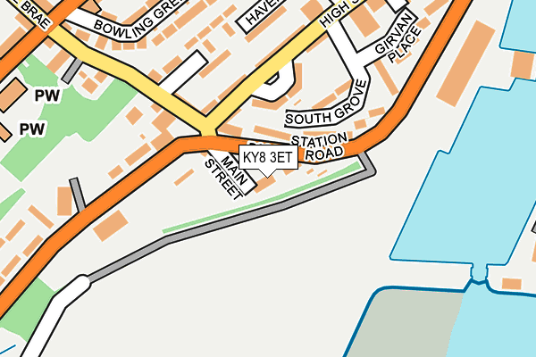 KY8 3ET map - OS OpenMap – Local (Ordnance Survey)
