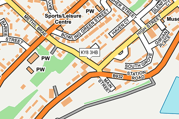 KY8 3HB map - OS OpenMap – Local (Ordnance Survey)
