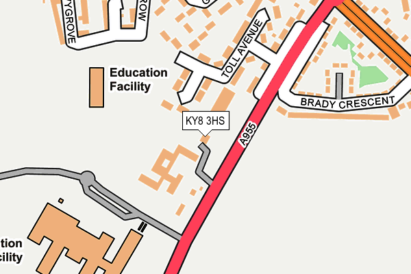 KY8 3HS map - OS OpenMap – Local (Ordnance Survey)
