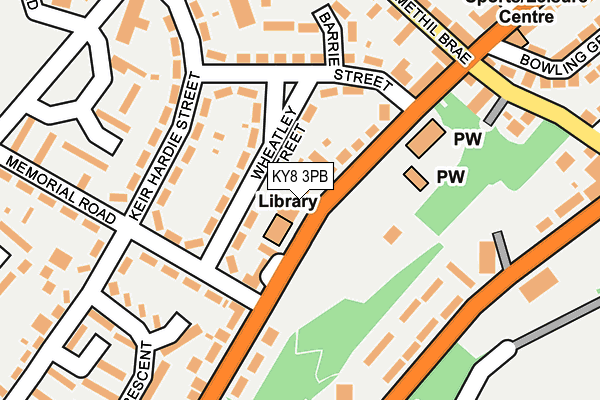 KY8 3PB map - OS OpenMap – Local (Ordnance Survey)