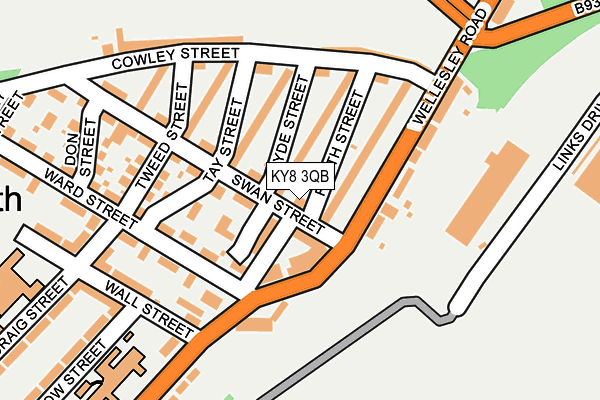 KY8 3QB map - OS OpenMap – Local (Ordnance Survey)