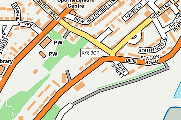 KY8 3QP map - OS OpenMap – Local (Ordnance Survey)