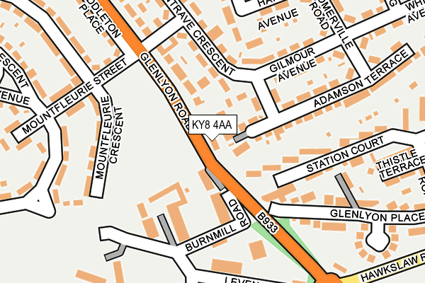 KY8 4AA map - OS OpenMap – Local (Ordnance Survey)