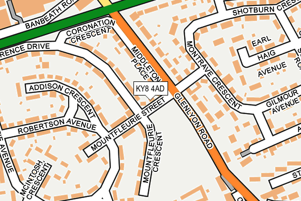 KY8 4AD map - OS OpenMap – Local (Ordnance Survey)