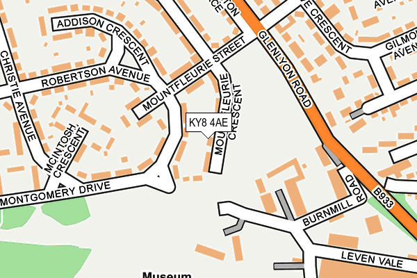 KY8 4AE map - OS OpenMap – Local (Ordnance Survey)