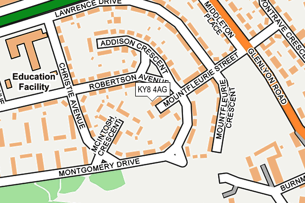 KY8 4AG map - OS OpenMap – Local (Ordnance Survey)