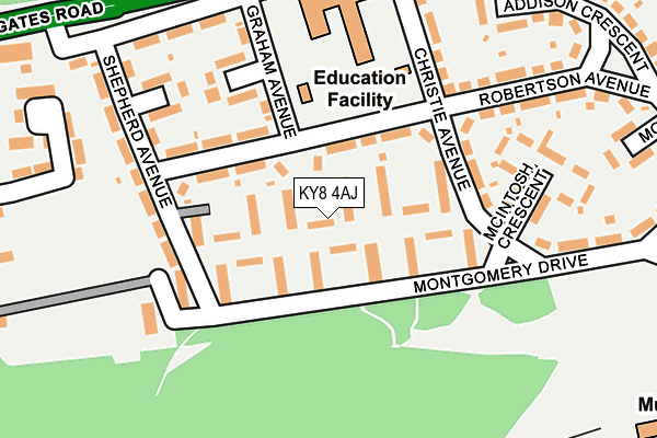 KY8 4AJ map - OS OpenMap – Local (Ordnance Survey)