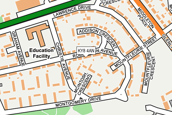 KY8 4AN map - OS OpenMap – Local (Ordnance Survey)