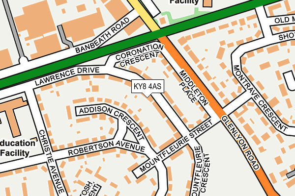 KY8 4AS map - OS OpenMap – Local (Ordnance Survey)