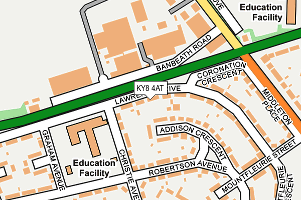 KY8 4AT map - OS OpenMap – Local (Ordnance Survey)