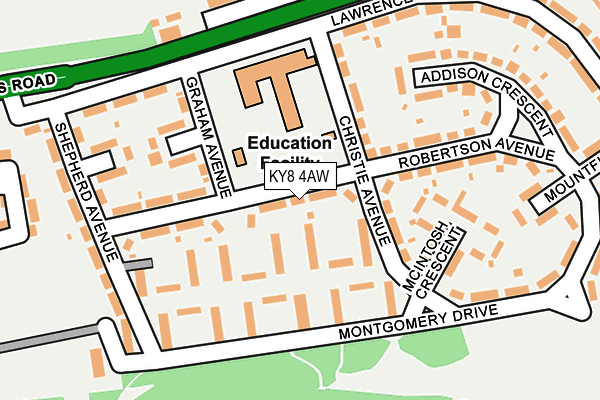 KY8 4AW map - OS OpenMap – Local (Ordnance Survey)