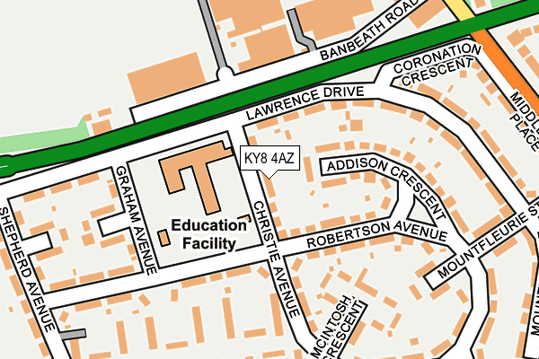 KY8 4AZ map - OS OpenMap – Local (Ordnance Survey)