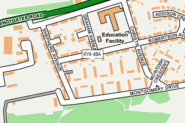 KY8 4BA map - OS OpenMap – Local (Ordnance Survey)