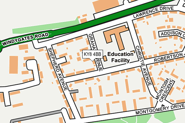 KY8 4BB map - OS OpenMap – Local (Ordnance Survey)
