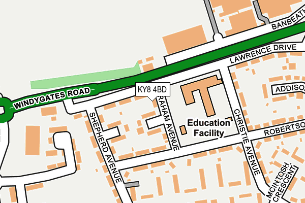 KY8 4BD map - OS OpenMap – Local (Ordnance Survey)